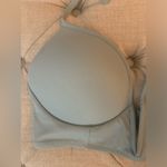 PINK - Victoria's Secret Victorias Secret Blue Strappy V-Wire Plunge PINK Bikini Top SZ Large Photo 1