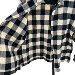Ralph Lauren Womens L Buffalo Plaid Shacket Black and Ivory Full Zip 100% Wool Size L Photo 4