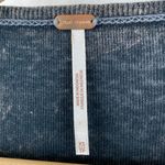 Free People  gray Short Sleeve Layered Linen Blend Oversized Top XS Photo 3