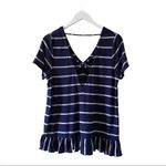 Chaser Revolve STRAPPY DOUBLE V PEPLUM TEE COOL JERSEY
Navy, Grey Top SZ M Photo 8