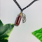 Masquerade Red Glitter Sparkle Necklace New Photo 5