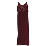 NWT Revelry Skye Evening Gown Velvet Bridesmaids Dress Cowl Neck Sexy Size 12 Red Photo 1