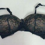 Daisy Fuentes  Womens Lace Padded Bra Size 40D  Blue Nude 3 Hook Photo 0