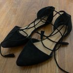 Francesca's Lace Up black Flats Photo 0