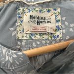 Holding Horses Anthropologie  Tiered Dress XS Gray Floral Boho Romantic Photo 4