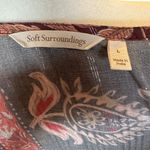 Soft Surroundings  Veneto Brown Metallic Topper‎ Cardigan Sz L Photo 8