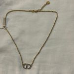 Christian Dior PETIT CD NECKLACE Gold-Finish Metal and Blue Crystals Photo 2