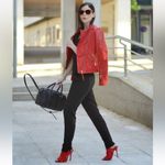 ZARA  Strappy Wrap Heels Red Sz 38 Photo 4