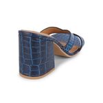 Free People Blue Charlie Croc V Patterned Heels Women’s Blue Size 8.5 /39 Photo 1