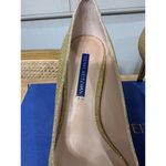 Stuart Weitzman  Anny 70 Heel Gold Noir Fabric Upper Size 7 NIB Stylish Dressy Photo 5