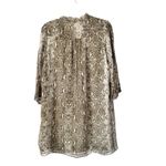 Diane Von Furstenberg  Silk Olive White Shift Shirt Dress size small Photo 3