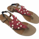 NEW Lanvin Pink Crochet Pearl T Photo 0