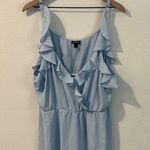 Torrid Powder Blue Lightweight Chiffon Ruffled V Neck Babydoll Tank Top Size 2X Photo 0