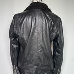 Mauritius Gila lamb leather faux sherpa lined motorcycle jacket size US 6 small Photo 8