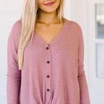 These Three Boutique Mauve Thermal Top Photo 0