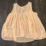 Alya  sheer boho embroidered top size medium Photo 6