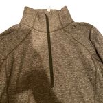 Lululemon ‎ Rush Hour 1/2 Zip Sweatshirt Women Size 10 Heathered Military Green Photo 2