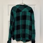 Maurice's Maurice’s Green Black Buffalo Plaid Button Down Lightweight Flannel Size XXL Photo 2