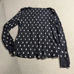 Kate Spade  Women's Navy Owl Novelty Print Henley Long Sleeve Pajama Top Small Photo 3