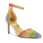 Jeffrey Campbell Solitair Pump in Pastel Multi crystal embelished sz 8 Photo 0