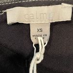 Johnny Was Calme by Navy Blue Double V-Neck Cotton Drape Tank Top Size XS Photo 2