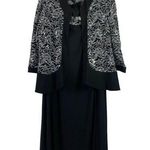 R & M Richards Women's Black & White Casual Dress & Cardigan Photo 0