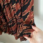 BP Dress Long Sleeve Mini Brown Burnout Tiger Stripe Casual Neutral Animal Print Photo 3