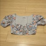 House Of CB Alivia Floral Puff Sleeve Crop Top Photo 5