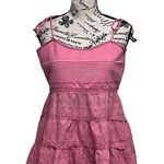 ZARA  Collection Eyelet Teired Pink Babydoll Blouse Y2k Coquette Preppy Beach L Photo 0