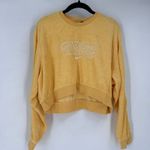 Nike Set Terry Towelling Tracksuit Retro Femme Sweatshirt Snap Shorts Yellow XS Photo 7