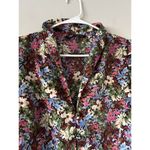ZARA Floral Button Up V-Neck Top Size Medium Bohemian Feminine Flirty Cottage Photo 5