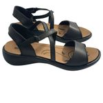 NEW Romika Women’s Ibiza Schwarz Black Leather Casual‎ Ankle Strap Shoes EU 37 Size 6 Photo 1
