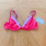 L Space Bikini Top Womens Medium Pink Fused Zendaya Color Block Barbiecore NWT Photo 2