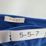 Gilli Dress Womens Small Blue Wrap Short Sleeve Fit Flare Made USA Stretchy Photo 2