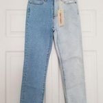 Driftwood  High-Rise Straight Leg Cropped Color-block Jeans Women's Size 29 Photo 0