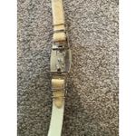 Dame Genuine Snakeskin Women's Yellow Belt Deco Gold Silver Hook Buckle Brown Photo 6