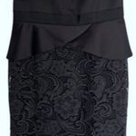 BCBGMAXAZRIA  Dress Womens Size 12 Black Lace Pencil Strapless Cocktail NWT Photo 6