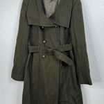 BCBGMAXAZRIA  Olive Green Trench Style Coat Size Medium Photo 0