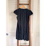 Brandy Melville  Wrap Dress Floral Navy Blue Short Sleeve Casual Summer Photo 1