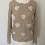 LC Lauren Conrad ✅lauren Conrad Sweetheart Sweater Crewneck Pullover Gold Long Sleeve Sz S Photo 0