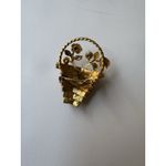 Lot Of 7 Various Gold Tone Embellished Vintage Brooches Costume Gems Working Pin Photo 3