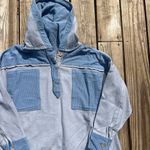 Free People  | oversized corie sweatshirt | size medium baby blue sweatshirt Photo 4