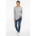 INC  Heather Grey Tunic with Peplum Hem Large Photo 8