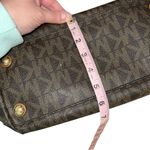 Michael Kors Handbag Brown Signature Harper Large Tote Logo Gold Chain East West Photo 12