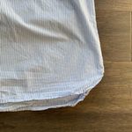 J.Crew  Ruffled Neck Tank Top Womens Sz 00 Blue White Stripe Nautical Photo 3