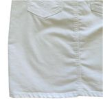 Roz & Ali Denim Jean Skirt White Summer Casual Mini Skirt Size 4 Photo 9