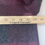 Kenar Buffalo Plaid Wine Grey Oversized Wool Snap Button Clueless Coat Sweater M Photo 4