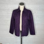 Magic It Fits Rhinestone Zipper Jacket size M/L Purple Size M Photo 5