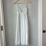Clayton  Revolve White Blue Stripe Coastal Harmony Dress Photo 4