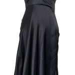Jonathan Martin Jonathon Martin Studio 100% Silk Black Halter Midi Dress Size 10 Wedding Guest Photo 0